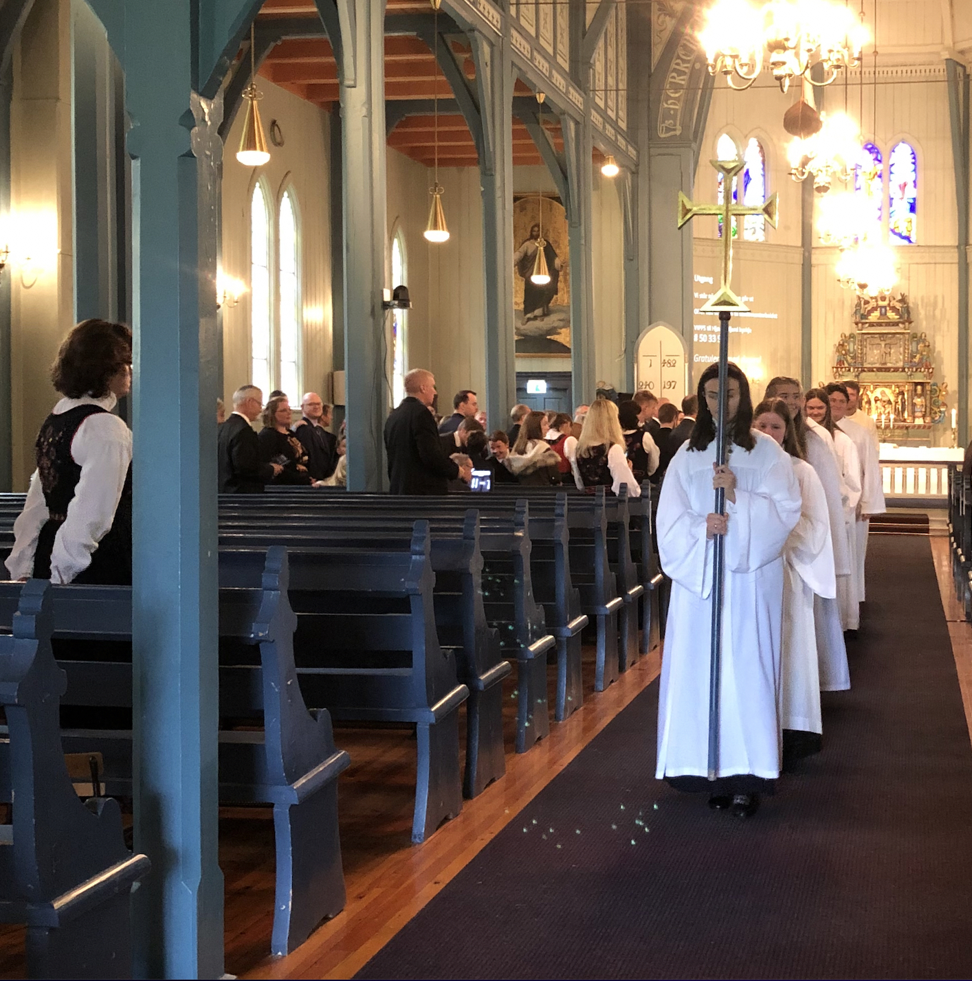 Konfirmasjon i Hjørundfjord kyrkje